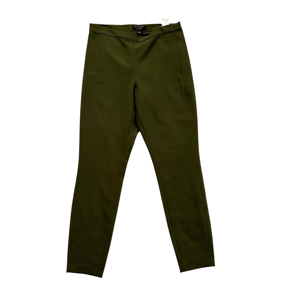 NEW Banana Republic Devon Legging Fit Stretch Pants Olive Green Trousers Size 8